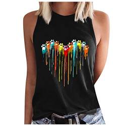 Damen Spaghetti Top Gerippt Sommer Sexy Tank Top Cami Oberteile Ärmellos Slim Fit Basic Shirt Ribbed Träger Tops Einfarbig Frühlingsangebote von Generic