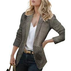 Damen Strickjacke Herbst Winter Blazer,Winter Blazer Damen Wolle,Blazer Beige Oversize,Jersey Blazer Damen Kurz,Zweifarbiger Blazer,Jersey Blazer Damen Lang,Longblazer Rosa von Generic