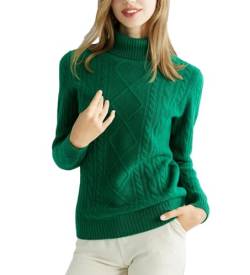 Damen-Strickpullover Aus 100% Merinowolle, Rollkragenpullover, Langärmelig, Strickpullover, Winter- Und Herbstwolle, Schmale Passform, Warmes Oberteil von Generic