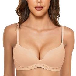 Damen T-Shirt BH mit Push Up Gepolstert Bralette BHS ohne Bügel Nahtloser Bequemer Softschalen BH von Generic