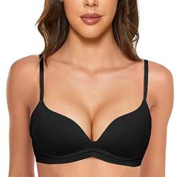 Damen T-Shirt BH mit Push Up Gepolstert Bralette BHS ohne Bügel Nahtloser Bequemer Softschalen BH von Generic