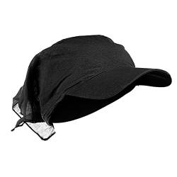 Damen Visor Bandana mit Schirm Haarband Chemotherapie Krebs Kopf Schal Hut Sommer faltbar Anti-UV Golf Tennis Sonnenblende Kappe Baumwolle Beanie Kopftuch Schal Hüte Sonnenhut Baseball-Mütze Schwarz von Generic