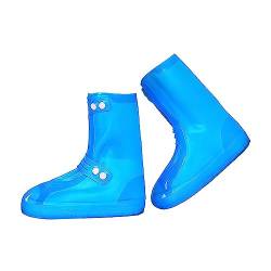 Damen Winter Schuhe 41 Regenschuhüberzüge für Männer und Frauen, hohe Zylinder-Wasserschuhe, regensichere und verdickte Schuhüberzüge Schuhe Damen Sneaker Dunkelblau (Blue, 43) von Generic