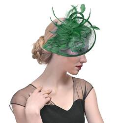 Derby Hut Frauen Feder Fascinator Hut Organza Hut Fascinators Hat Fascinator Hüte Fascinators Tea Party Headwear Federn Clip Kopfschmuck für Karneval Kirche Cocktail Party von Generic