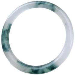 Eisblauer Jade-Armreif, Smaragd-Eis-Jade-Armband, dünnes rundes Jade-Armband für Frauen von Generic