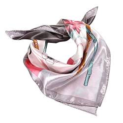 Elegantes Schals für Frauen Damen Schal Stola Halstuch Tuch aus Chiffon für Frühling Sommer Schals für Frauen Leichter Druck Blumenmuster Hochwertiger Seiden-Tuch im Flower Muster Design von Generic