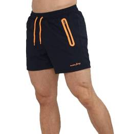 Enrico Ferry Badehose Badeshorts für Herren - Strandshorts Strandhose mit Kordelzug und Reißverschluss-Taschen mit Mesh-Futter (as3, Alpha, 3X_l, Regular, Regular, Dark Blue) von Generic