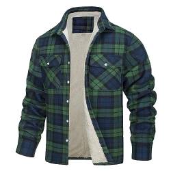 Flanell Jacke Herren Flanell Jacke Herren Freizeithemden Für Herren Holzfäller Jacke Gefüttert Holzfäller Jacke Gefüttert Freizeithemden Für Herren Holzfällerhemd Herren Holzfällerhemd Grün L von Generic