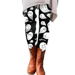 Frauen Halloween Print Leggings Elastische Leggings Lässige Hosen Stiefel Hosen Rucksack Mit Turnbeutel (Dark Gray, M) von Generic