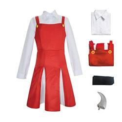 Frauen Mädchen Eri Cosplay Outfit Anime Rotes Kleid Uniform Günstige Outfit Halloween Party Full Set (3XL) von Generic