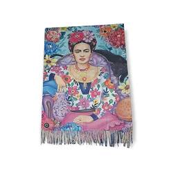Frida Geschenk Damen Kunst Mode Stola Halstuch, mehrfarbig, Einheitsgröße von Generic
