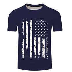 Frottee Hemd Herren T-Shirt für Männer Hemd Ohne Kragen Herren Blau (Dark Blue, XXXL) von Generic