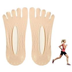 Fünf Zehensocken | rutschfeste Fünf-Finger-Socken mit Gel-Lasche | atmungsaktiv, dehnbar, absorbierende Zehen, schweißabsorbierend, orthopädische Kompression, weich, unsichtbar, für Männer und Frauen von Generic