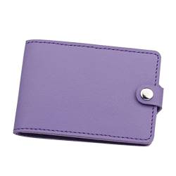 Für Damen ID-Brieftasche, einfarbig, Geldbeutel, Kartenfächer, Führerscheinabdeckung, Clutch Bag Herren Geldbörsen (Purple, A) von Generic
