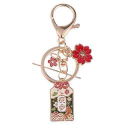 Generic Feng Shui Schlüsselanhänger Viel Glück Schlüsselanhänger Keying Cherry Blossom Japanische Omamori Keychain Geldbörse Handtasche Charm Anhänger Dekoration, 10x2cm, (5P11RB004O18KL) von Generic