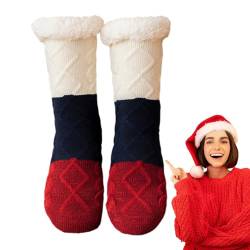 Generic Rutschfeste Damensocken, Fuzzy-Bodensocken,Winterliche, kuschelig warme Grippersocken für Damen | Bequeme lange Schlafsocken, Must-Haves für Männer, Kinder und Mütter nach der Geburt von Generic