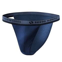 Generic Sesto Senso Puma Slip Herren Tanga Baumwolle Unterwäsche String Unterhose Männer Sexy Pants (XL, Navy) von Generic