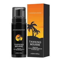 Generisches Bräunungsmousse | 120 ml Selbstbräunungsschaum | Dunkler Selbstbräuner, Sunless Tanner Mousse, gefälschter Bräunungsschaum, feuchtigkeitsspendender Selbstbräuner für Männer von Generic