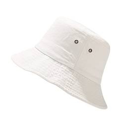 Gentleman Indoor-Hut Bucket Hat Unisex Reine Baumwolle & Denim UPF 50 Packbarer Sommer-Reise-Strand-Sonnenhut (White, M) von Generic