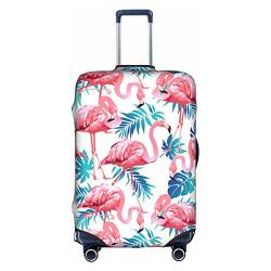 Gepäckabdeckung, elastisch, waschbar, Stretch-Kofferschutz, kratzfest, Reisekoffer-Abdeckung für Kinder und Erwachsene, Flamingo 2, M (22-24 inch suitcase) von Generic