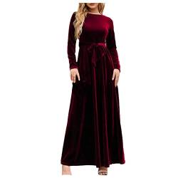 Geschenke Für Frauen Kleid Damen, Roecke Paillettenkleid Festliche Kleider Strandkleidung Jacke Über Kleid Abendkleider Outlet Türkische Kleidung Bordeaux Kleid Kleid (Rot-1, L) von Generic