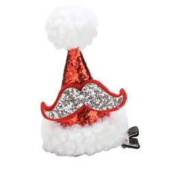 Grobstrick Weihnachtsmann Mütze Weihnachtsbaum-Hut-Haarband-Kopfschmuck-Kinderparty-niedlicher Weihnachtshaarspangen-Kopfschmuck (C, One Size) von Generic