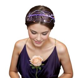 HNYYX Kristall-Stirnband, lila, breiter Haarreif, Vintage-Kopfbedeckung, modisches Haarteil, festlicher Party-Haarschmuck, Hochzeits-Tiara, A73 GL73 von Generic