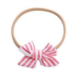 Haarband Damen Kurze Haare Kleinkind Baby Mädchen Gestreifte Drucke Stirnband Bowknot Elastisches Haarband Für Kleinkinder Loopschal Kinder von Generic