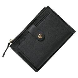 Handyhülle Brieftasche Mitigation Geldbörse für Damenmünzen mit Reißverschluss Geldbörse mit Mehreren Karten Brieftasche Herren Klein (Black, One Size) von Generic