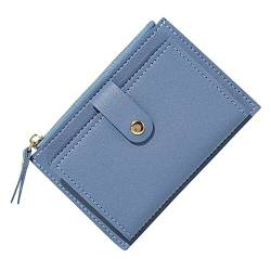 Handyhülle Brieftasche Mitigation Geldbörse für Damenmünzen mit Reißverschluss Geldbörse mit Mehreren Karten Brieftasche Herren Klein (Blue, One Size) von Generic
