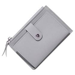Handyhülle Brieftasche Mitigation Geldbörse für Damenmünzen mit Reißverschluss Geldbörse mit Mehreren Karten Brieftasche Herren Klein (Grey, One Size) von Generic