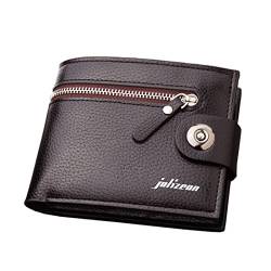 Handyhülle Note 9 Brieftasche Fashion ID Short Wallet Solid Color Business Men Hasp Purse Multiple Card Slots Clutch Bag Damen Geldbörsen (A, One Size) von Generic