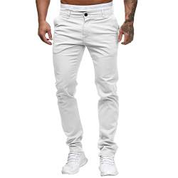 Herren Chino Hose Kariert Stoffhose Slim Fit Business Chinohose Straight Bein Schlank Beiläufige Hosen Stretch Streetwear Freizeithose Trainingshose Sweatpants von Generic