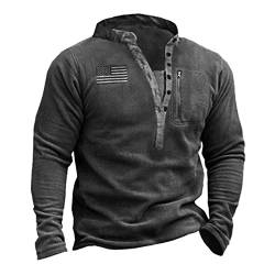 Herren Flanellhemd Slim Fit Hemdjacke Langarm Schwarz Trainingsshirt Knopfleiste Reißverschluss Tasche Pullover Gefüttert Thermohemd Geeignet für Gym Sport Alltagskleidung Größe:L-4XL von Generic