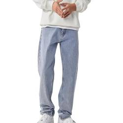 Herren Jeans, Baggy y2k Hip Hop Jeanshose Streetwear Skateboard Jeans Teenager Jungen Loose Fit Pants Classic Regular Hosen Gerade Bein Jeanshose Vintage Jeans mit Taschen Outdoorhose Freizeithose von Generic