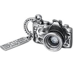 Herren-Kamera-Anhänger-Halskette, Vintage S925 Sterling Silber Kamera-Anhänger-Halskette, Silber, Anhänger + Kette 50 cm von Generic