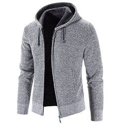 Herren Kapuzenjacke Sweatjacke Hoodie mit Reißverschluss Herren Sweatshirt Sweatjacke Printed Sweater Sweat-Jacke Kapuzen Pullover Langarm Kapuzenpullover (Grey#2, L) von Generic