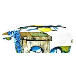 Herren Kulturbeutel, Reise Kulturbeutel, Dopp Kit für Männer, Reise Badezimmer Tasche Herren Rasierset, Reise Kit Kleine Taschen für Männer,Aquarell Blauer Blumen Vogel Frühling von Generic