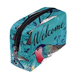 Herren Kulturbeutel, Reise Kulturbeutel, Dopp Kit für Männer, Reise Badezimmer Tasche Herren Rasierset, Reise Kit Kleine Taschen für Männer,Blumen Vogel Frühlings Garten Retrostil von Generic