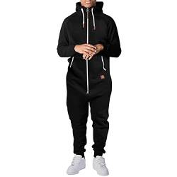 Herren Overall Jumpsuit Onesie Jogging Sportanzug Trainingsanzug Jogginganzug Herren Hausanzug Trainingsanzug Sportanzug Set von Generic