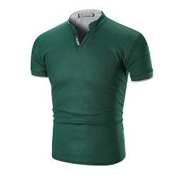 Herren Poloshirt Kurzarm Polohemd Slim Fit Golf Polo,Polo Shirt Baumwolle,Polo Shirt Mit Brusttasche,Weisse Poloshirts Herren,Hemd Herren Modern,Polohemd Stehkragen von Generic