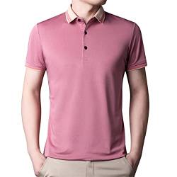 Herren Poloshirt Kurzarm Polohemd Slim Fit Golf Polo,Rote Poloshirts Herren,Kurzarm Polohemd,Polohemd Besticken Lassen,Herren Hemden Übergröße Bügelfrei,Polo Shirt Bordeaux von Generic