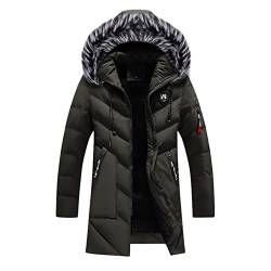 Herren Puffer Jacke Daunenmantel Steppmantel Wintermantel Herren 15XL Baumwolle Winter Warm Atmungsaktiv Warm Hooded Winter Jacket Geschenke für Männer Langarm Daunenjacke von Generic