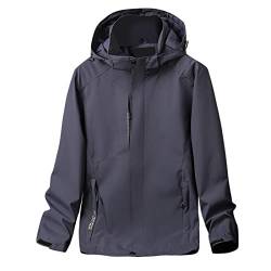 Herren Regenjacke Wasserdicht Leichte Atmungsaktive Kapuzenjacke Softshelljacke Übergangsjacke Sportjacke Funktionsjacke Windbreaker Männer Wanderjacke von Generic