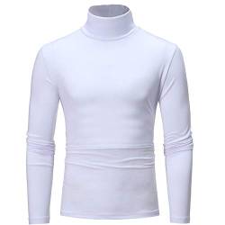 Herren Rollkragenshirt,Herren Longsleeve Rollkragenpullover Regular Fit Langarmshirts Rollkragen Pullover Baumwolle Elastisch Sweatshirt Unterzieh Einfarbig von Generic