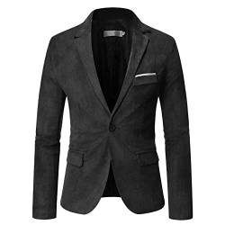 Herren Sakko Sportlich Freizeit Blazer Regular Fit Anzug Lässig Anzugjacke (Black,6XL) von Generic