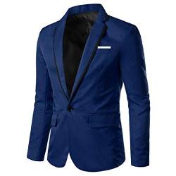 Herren Sakko Sportlich Slim Fit Elegante Lässige Blazer Farbblock Anzugjacke für Hochzeit Party Abschluss Business Frühling Herbst Männer Stylish Jackets von Generic