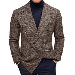 Herren Sakko Zweireiher Slim Fit Formelle mit Revers Büro Hochzeit Anzugsjacke Blazer Anzugjacke Herrensakko Sakko von Generic