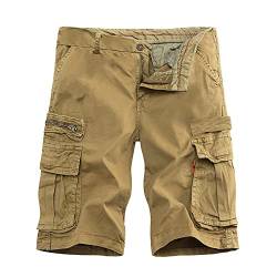 Herren Shorts Einfarbig Mit Kordelzug Chino Jeans Schnelltrocknen Cargohose Bermuda Shorts Sommerhose Elastischer Bund Sporthose Laufshorts Stretch Sommershorts Kurze Freizeit Strandshorts von Generic