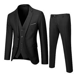 Herren Slim Fit 3 Teilig Anzüge Herrenanzug Sakko Regular Fit Anzüge für Hochzeit Business von Generic